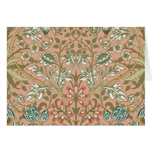 William Morris Hyacinth Flower Rose Art Cards (Front Horizontal)