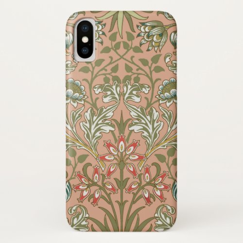 William Morris Hyacinth Flower Rose Art iPhone X Case