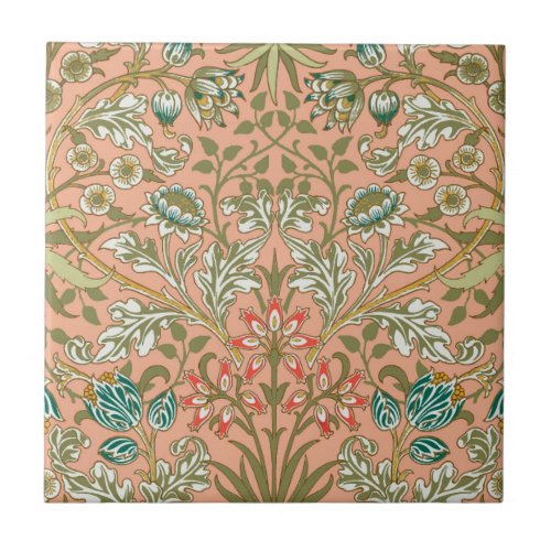 William Morris Hyacinth Flower Rose Art Ceramic Tile