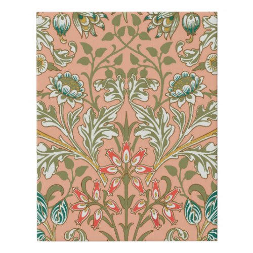 William Morris Hyacinth Flower Rose Art Faux Canvas Print