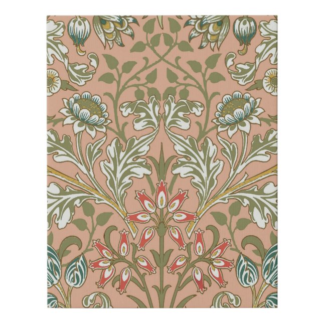 William Morris Hyacinth Flower Rose Art Faux Canvas Print (Front)