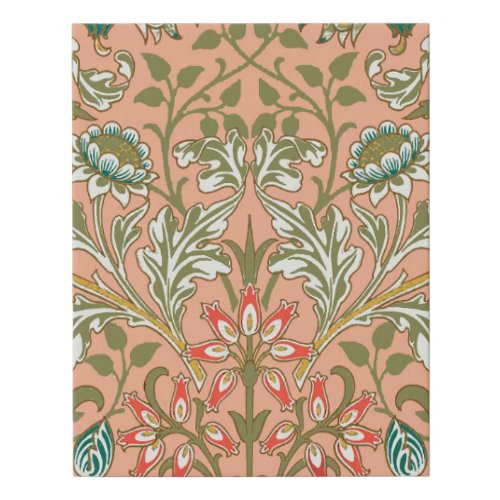 William Morris Hyacinth Flower Rose Art Faux Canvas Print