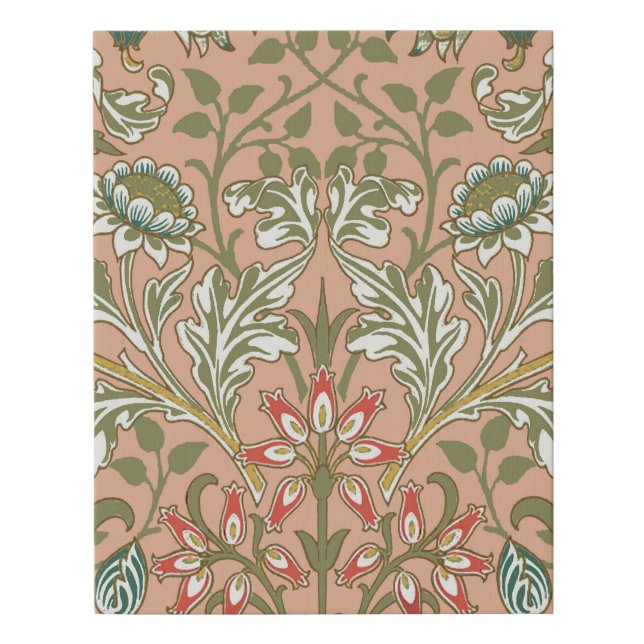 William Morris Hyacinth Flower Rose Art Faux Canvas Print (Front)