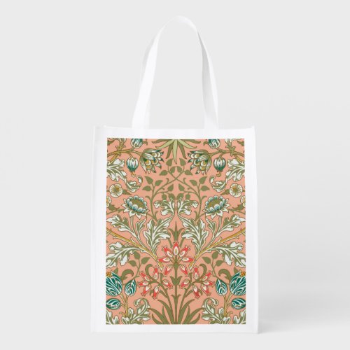 William Morris Hyacinth Flower Rose Art Grocery Bag