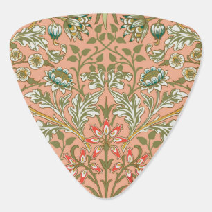 William Morris Hyacinth Flower Rose Art Guitar Pick