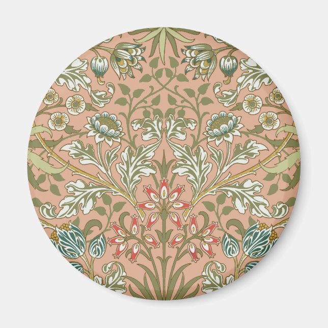William Morris Hyacinth Flower Rose Art Magnet (Front)