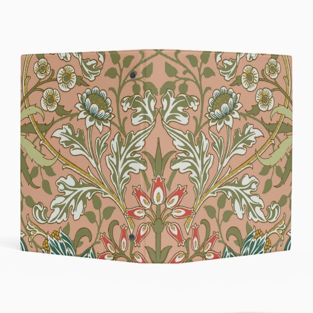 William Morris Hyacinth Flower Rose Art Mini Binder (Background)