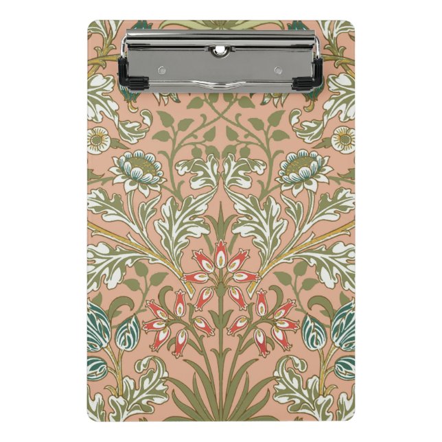 William Morris Hyacinth Flower Rose Art Mini Clipboard (Front)