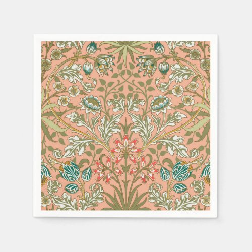 William Morris Hyacinth Flower Rose Art Napkins