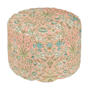 William Morris Hyacinth Flower Rose Art Pouf