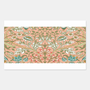 William Morris Hyacinth Flower Rose Art Rectangular Sticker