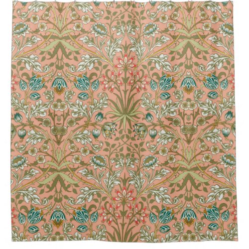 William Morris Hyacinth Flower Rose Art Shower Curtain