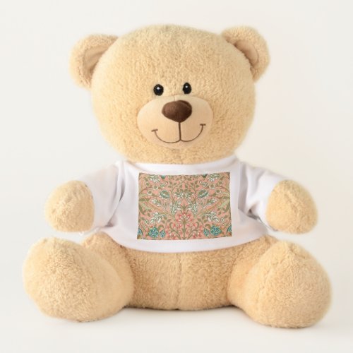 William Morris Hyacinth Flower Rose Art Teddy Bear