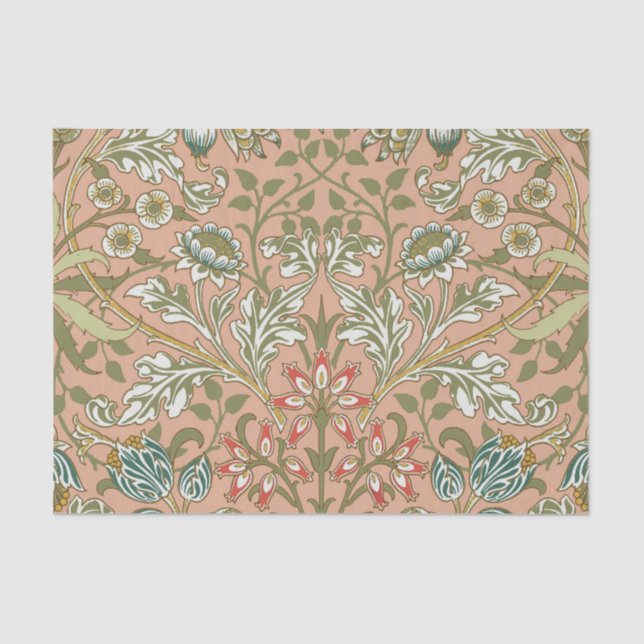 William Morris Hyacinth Flower Rose Art Tissue Paper (Front)