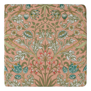 William Morris Hyacinth Flower Rose Art Trivet