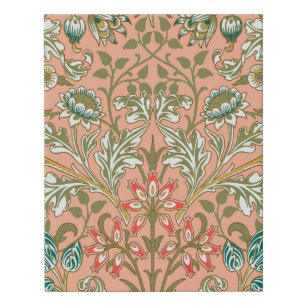 William Morris Hyacinth Pattern Dusty Rose Faux Canvas Print