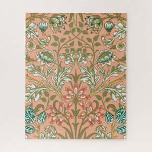 William Morris Hyacinth Pattern Dusty Rose Jigsaw Puzzle