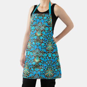 William Morris Hyacinth Print, Aqua and Brown Apron