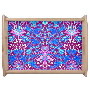 William Morris Hyacinth Print, Aqua and Purple Serving Tray