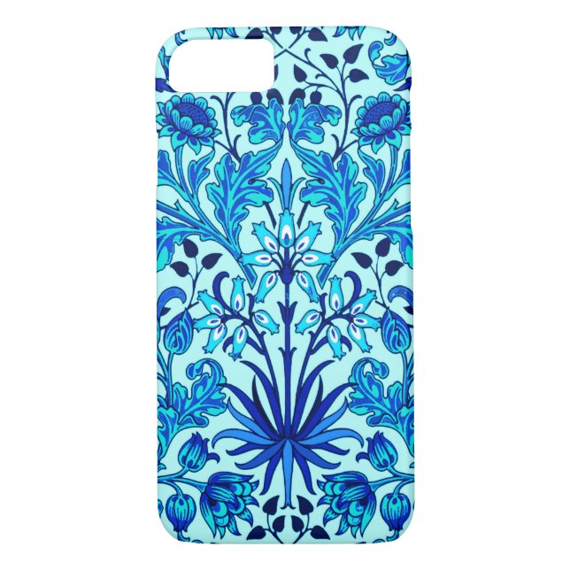 William Morris Hyacinth Print, Aqua and Turquoise  Case-Mate iPhone Case (Back)