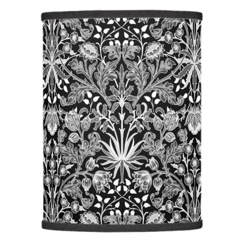 William Morris Hyacinth Print Black and White Lamp Shade