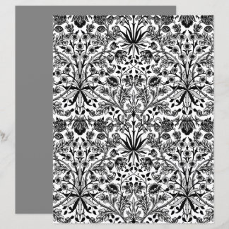 William Morris Hyacinth Print, Black, White & Gray
