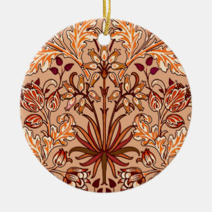 William Morris Hyacinth Print, Brown and Beige Ceramic Ornament