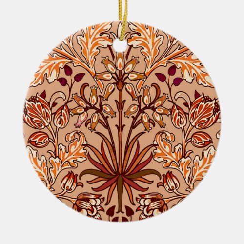 William Morris Hyacinth Print Brown and Beige Ceramic Ornament