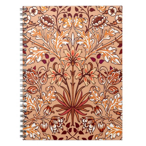 William Morris Hyacinth Print Brown and Beige Notebook