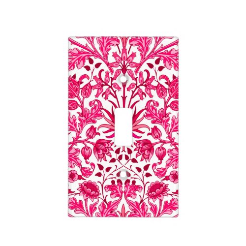 William Morris Hyacinth Print Burgundy and Pink  Light Switch Cover