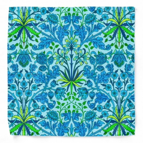 William Morris Hyacinth Print Cerulean Blue Bandana