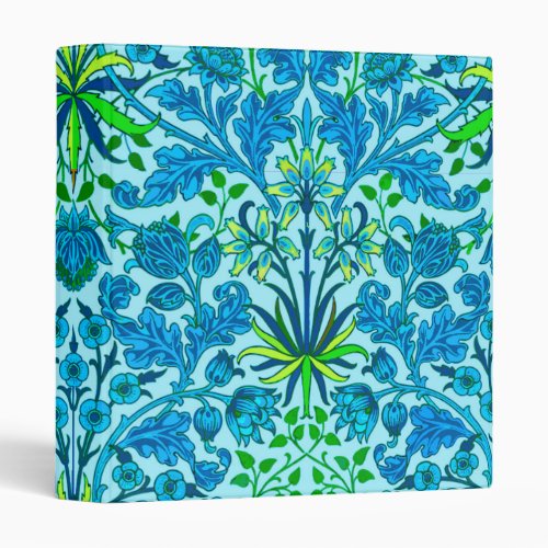 William Morris Hyacinth Print Cerulean Blue Binder