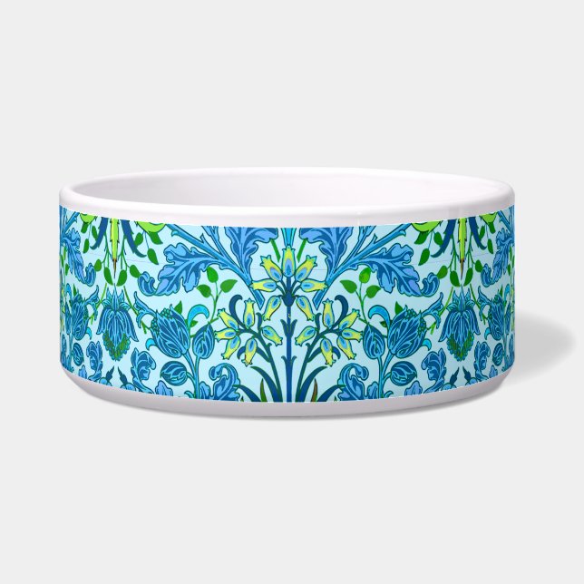 William Morris Hyacinth Print, Cerulean Blue Bowl (Front)