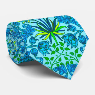 William Morris Hyacinth Print, Cerulean Blue Tie