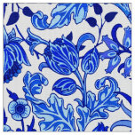 William Morris Hyacinth Print, Cobalt Blue &amp; White Fabric