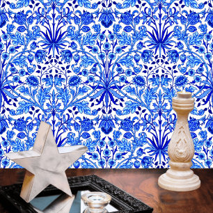 William Morris Hyacinth Print Cobalt Blue & White  Wallpaper