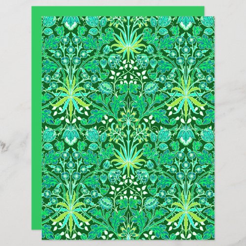 William Morris Hyacinth Print Emerald Green 