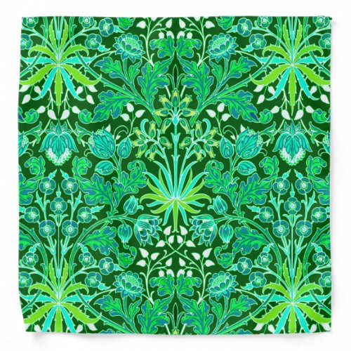 William Morris Hyacinth Print Emerald Green Bandana