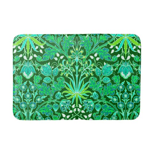 William Morris Hyacinth Print Emerald Green Bath Mat