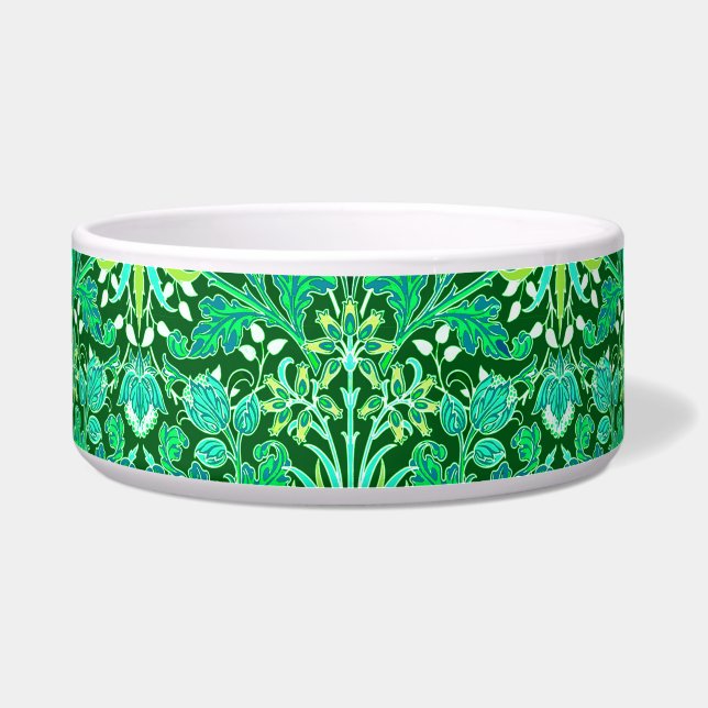 William Morris Hyacinth Print, Emerald Green Bowl (Front)