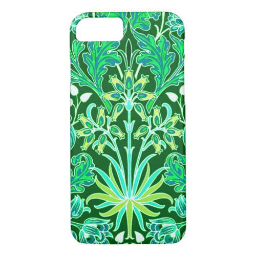 William Morris Hyacinth Print Emerald Green iPhone 87 Case