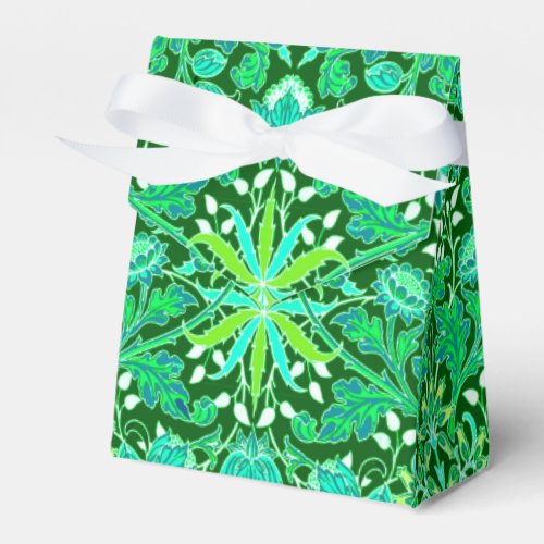 William Morris Hyacinth Print Emerald Green Favor Boxes
