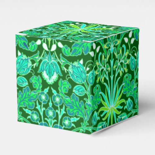 William Morris Hyacinth Print Emerald Green Favor Boxes