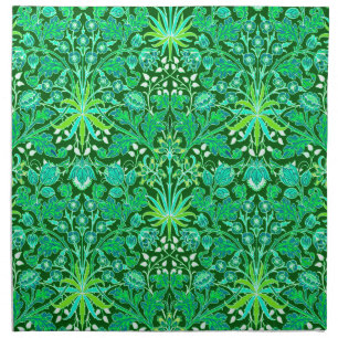 William Morris Hyacinth Print, Emerald Green Napkin