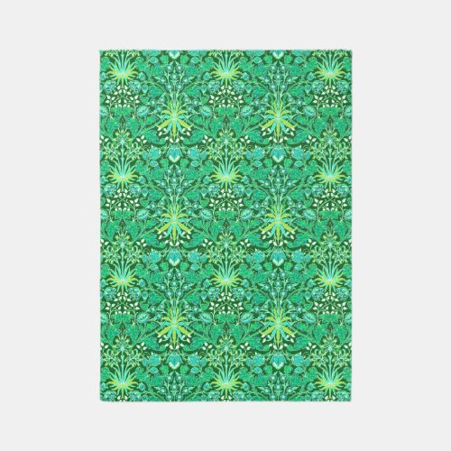 William Morris Hyacinth Print Emerald Green  Rug