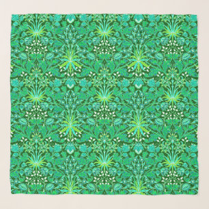 William Morris Hyacinth Print, Emerald Green Scarf