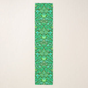 William Morris Hyacinth Print, Emerald Green Scarf