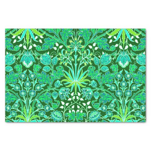 William Morris Hyacinth Print Emerald Green Tissue Paper