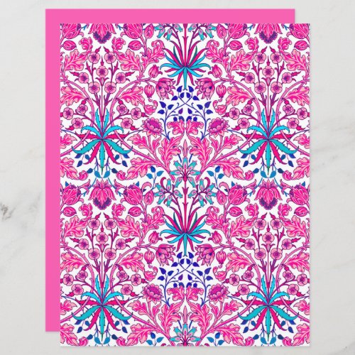 William Morris Hyacinth Print Fuchsia Pink 