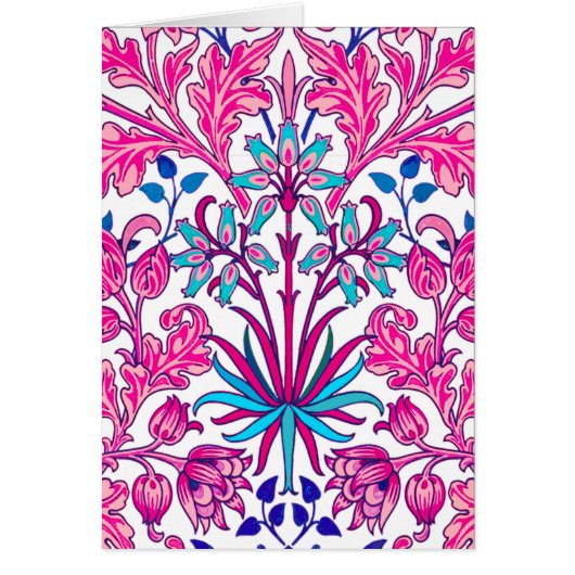 William Morris Hyacinth Print, Fuchsia Pink (Front)